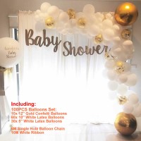 White Balloons+Balloon Arch Kit Set Birthday Wedding Baby Shower Garland Decor